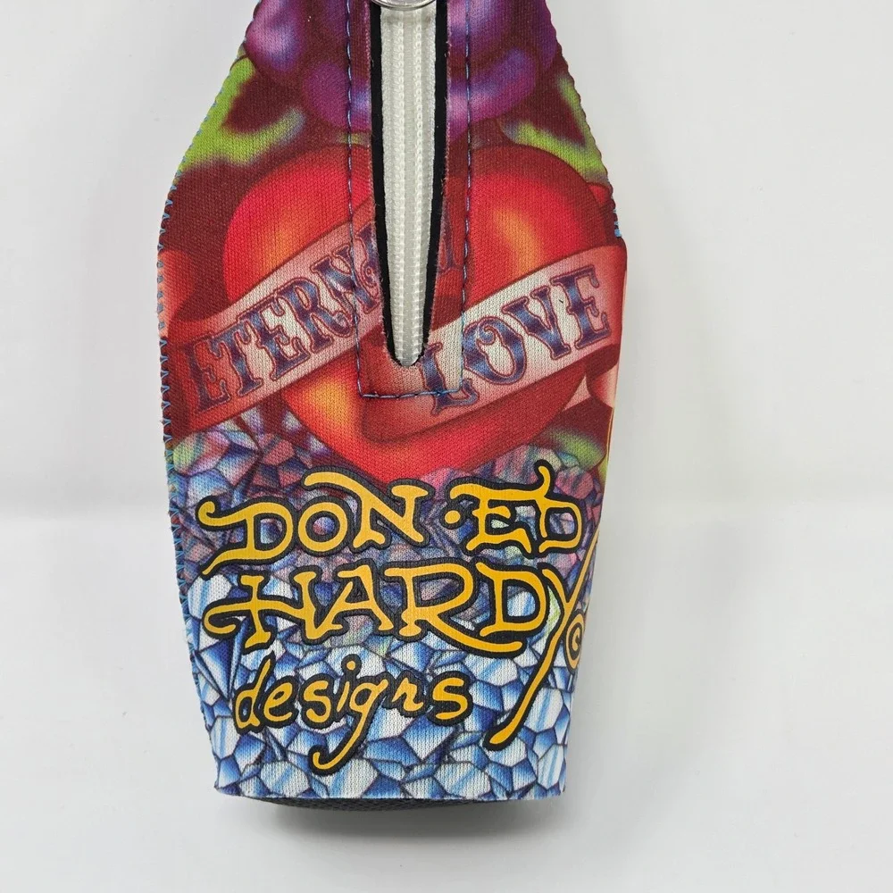 Ed Hardy Christian Audigier Eternal Love Neoprene Bottle Cooler Zipper EH-BO-142